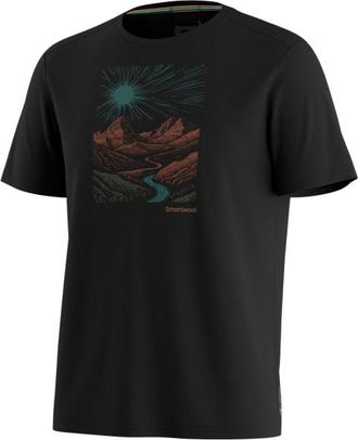 Smartwool Wander Valley Active Short Sleeve Graphic Tee Merinoshirt f&uuml;r Herren | schwarz