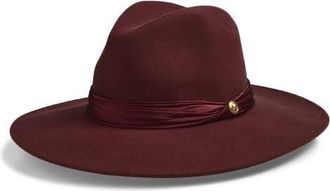 Rag & Bone Clara Wool Felt Fedora in Bordeaux at Nordstrom, Size Medium