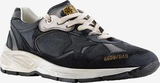 Golden Goose Niedrige Materialmix-Schnürsneakers Running Dad