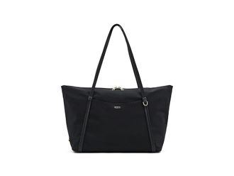 Tumi Q Tote Tote Handbags Black/Gold, Leather