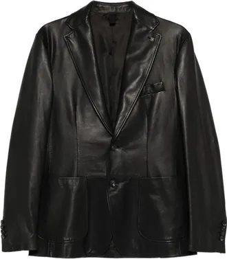 Tagliatore Single-breasted Leather Blazer
