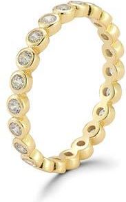 Glaze Jewelry Bezel Cubic Zirconia Stackable Eternity Band Ring in Gold at Nordstrom Rack, Size 9