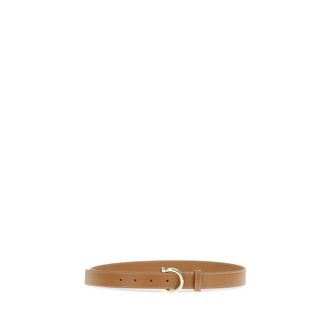Ferragamo Womens Beige Calf Leather Bos Taurus Regular Belt