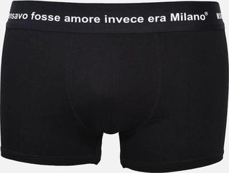 Msgm Mens Milan Love Quote Boxer Trunk, Black - Size: 32/34/35