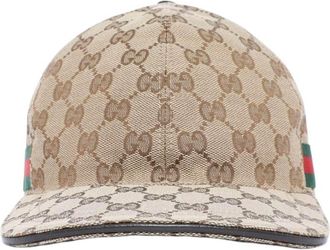 Gucci Beige GG Logo Baseball Cap