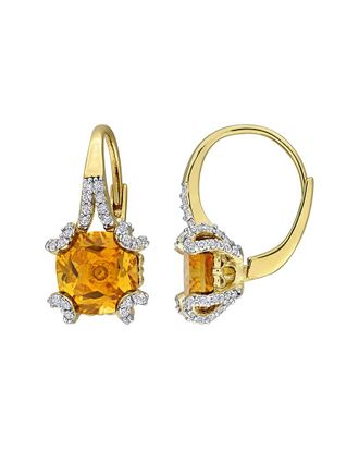Rina Limor Gold-Plated Silver 4.74 ct. tw. Gemstone Earrings