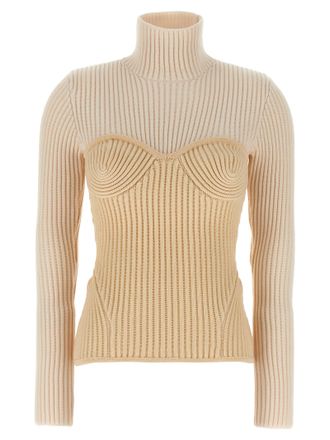Jean Paul Gaultier Womens Corset Sweater