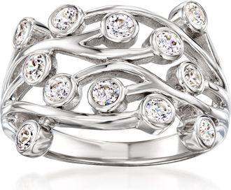 Ross-Simons CZ Multi-Row Vine Ring in Sterling Silver