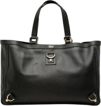Gucci Pre-owned Abbey Tote - Dames - Vintage Shopper - Zwart - ONE Size - Leer - Vintage