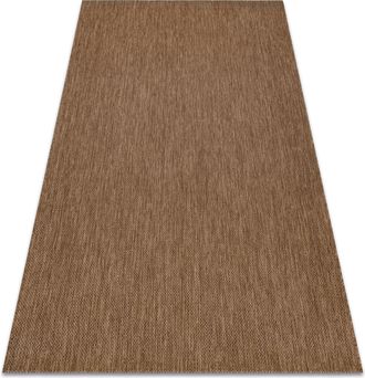 RugsX Rugsx - Alfombra De Cuerda Sisal Flat 48663/870 Liso Marr&oacute;n Brown 200x290 Cm