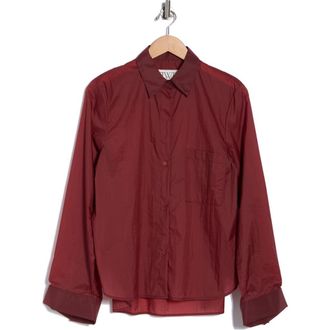 TWP Next Morning Button-Up Shirt in Burgundy at Nordstrom Rack, Size X-Small/small
