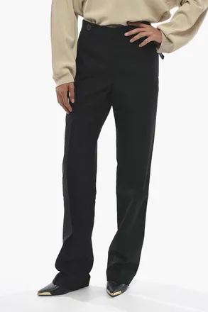 Stella McCartney Pantaloni in Lana a Gamba Dritta Stella McCartney