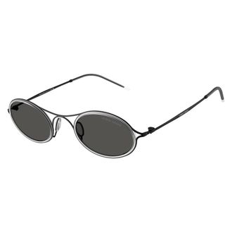 Giorgio Armani Ar6187 Oval Zonnebril - Heren - Accessoires - Zwart - Maat: 48 MM