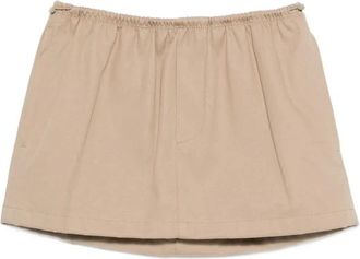 Alexander Wang Logo Miniskirt - Dames - Korte rokken - Beige - M - Katoen - Rokken