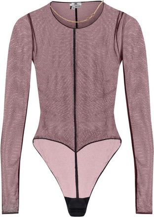 Elisabetta Franchi Tulle Body - Dames - Bodies - Rood - M - Tule - Tops