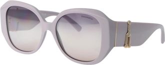 Tiffany & Co. Stijlvolle Zonnebril - Dames - Zonnebrillen - Paars - 55 MM - Accessoires