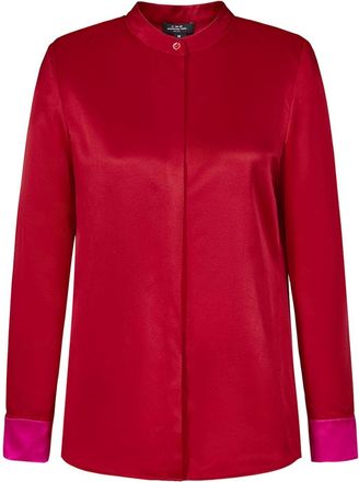 Shanghai Tang Year Of The Dragon silk shirt - women - Mulberry Silk - S - Red
