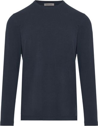 Corneliani long-sleeve cotton sweatshirt - men - Elastane/Cotton - 46 - Blue