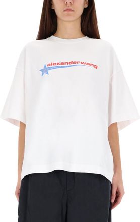 Alexander Wang Black Graphic Crew Neck T-Shirt