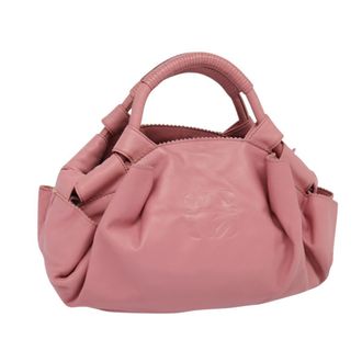 Loewe Anagram Logo Nappa Aire Hand Bag Leather Pink Leather Bag (Pre-Owned)