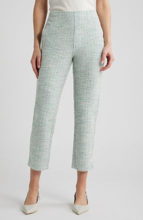 Hue Stretch Boucl&eacute; Skimmer Pants in Mint at Nordstrom, Size X-Large