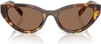 Miu Miu 54mm Butterfly Sunglasses in Havana Honey /Dark Brown at Nordstrom
