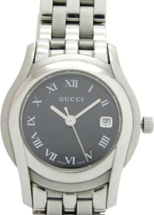 Gucci Pre-owned Vintage Roestvrijstalen Horloge - Dames - Vintage Horloges - Grijs - ONE Size - Vintage