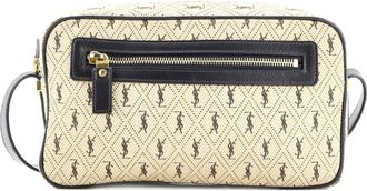 Saint Laurent Camera Bagcanvas kleine schoudertas met monogram canvas - Beige