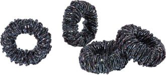 Tiramisu Set Of 4 Iridescent Galaxy Weave Napkin Rings