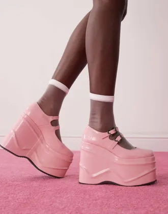 Koi Footwear Koi Good Fairy Princess Mega Platform Mary Janes - Pink