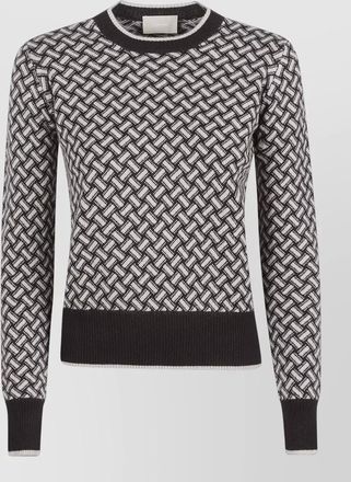 Drumohr all-over patterned long sleeve knit sweater