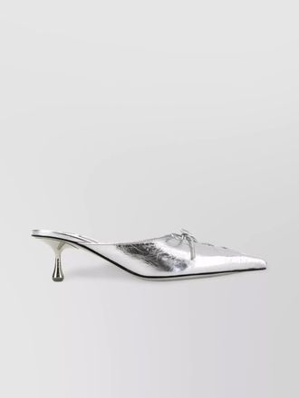 Jimmy Choo London leather pointed-toe lace-up mules