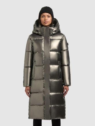 Khujo Steppmantel KHUJO RACHEL2 SHINY, Damen, Gr. XXL (44), mud braun, Steppware, Obermaterial: 100% Polyester. Futter: 100% Nylon. Wattierung: 100% Polyest