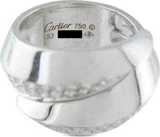 Cartier Anello Panthère Griffe in oro bianco 18 carati con diamanti - Argento