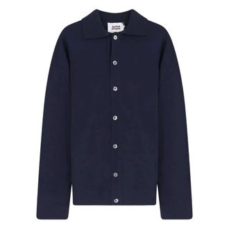 Alpha Industries Button Collar Cardigan - male - Alpha Industries - Cardigans - Blue - M - Knitwear