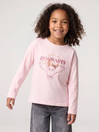 Harry Potter M&auml;dchen Langarm-Shirt Harry Potter hellrosa