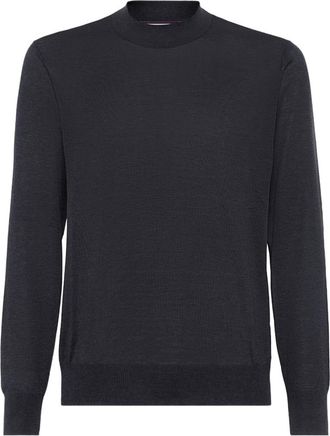 Brunello Cucinelli Dark Grey Solid Sweater