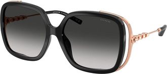 Coach HC8423U CAD80 50023C Womens Sunglasses Black Size 56