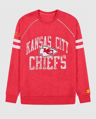 Starter Mens Kansas City Chiefs Crew Neck Sweatshirt In Red
