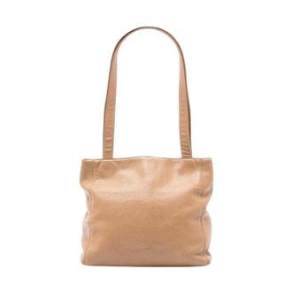 Chanel Bolso Tote de Cuero Pre-owned - Pre-owned - Mujer - Beige - ONE SIZE