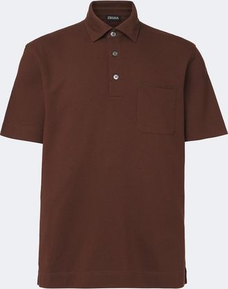 Ermenegildo Zegna Polo de piqu&eacute; de algod&oacute;n