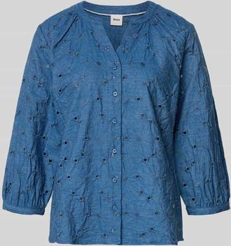Brax Brax Regular Fit Bluse aus reiner Baumwolle Modell VELIA in Blau, Gr&ouml;&szlig;e 38