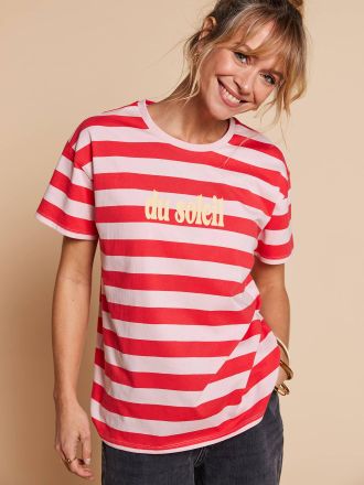 Envie de Fraise Damen T-Shirt Mama-Tochter-Capsule STREIFEN, Bio-Baumwolle ENVIE DE FRAISE rosenholz