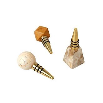 Be Home Assorted Marble Bottle Stoppers - Set of 3 in Natural at Nordstrom
