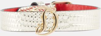 Christian Louboutin Loubilink lizard-effect leather bracelet