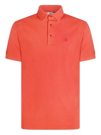 Etro logo-embroidered polo shirt - Orange