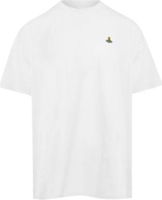 Vivienne Westwood Tops, Dames, Wit, XS, Katoen, Oversized Tee Multicolor Orb