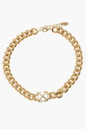 Off-white Collana Dorata a Catena con Dettaglio Iconico Off-White
