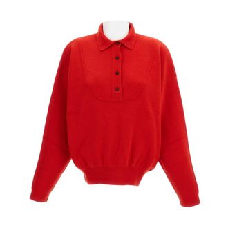 Jacquemus Polo Shirts, female, Red, Size: M La Maille Vareuse Pallone Polo Sweater