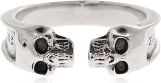Alexander McQueen Ring met dubbele schedel